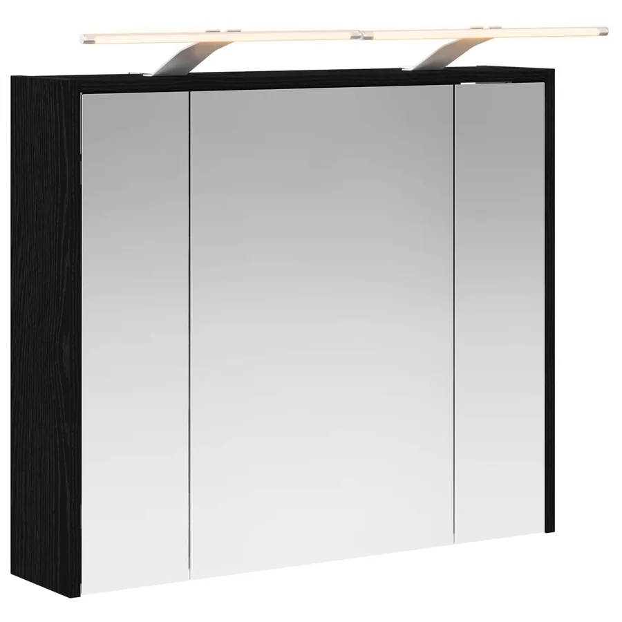 Armoire Miroir de Salle de Bain Chêne noir 73,5 x 16 x 62,5 cm - 2