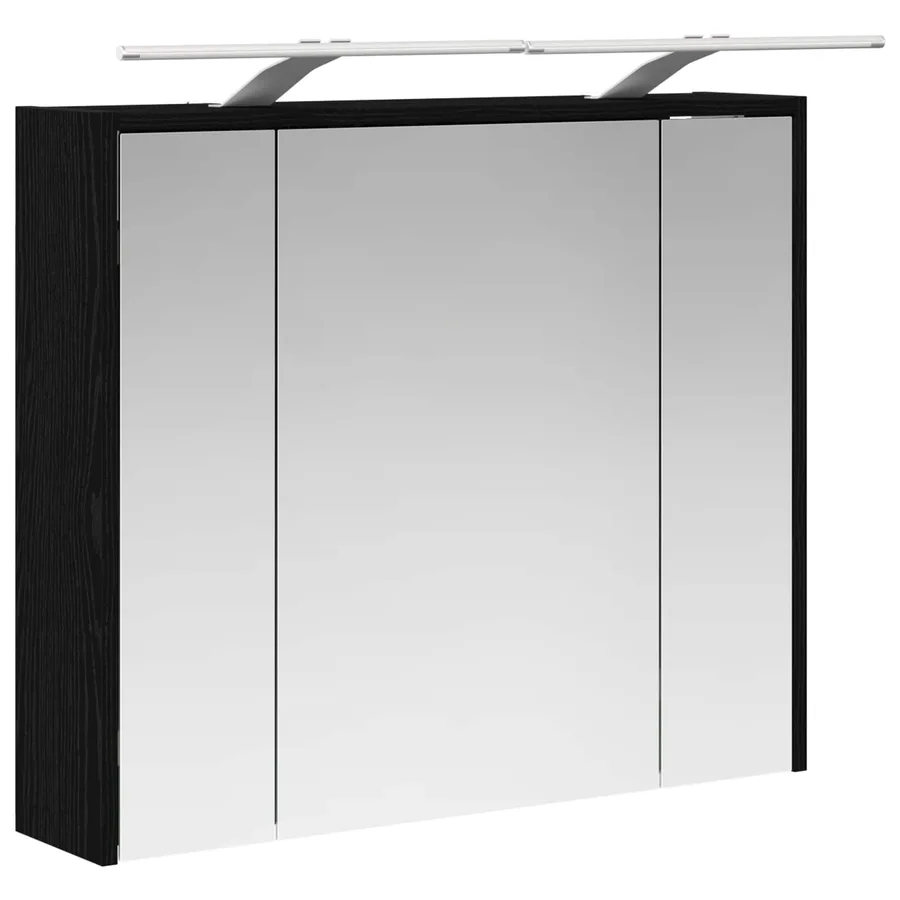 Armoire Miroir de Salle de Bain Chêne noir 73,5 x 16 x 62,5 cm - 5