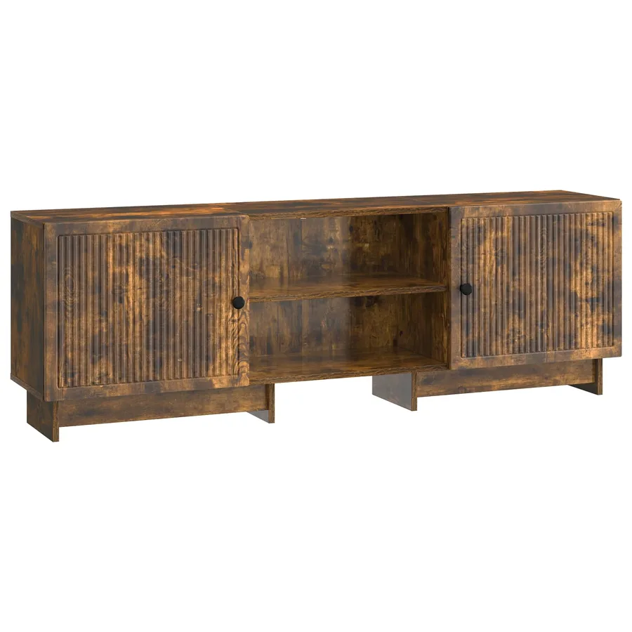 Meuble TV Chêne Fumé 150 x 31 x 50 cm Bois d’ingénierie - 2