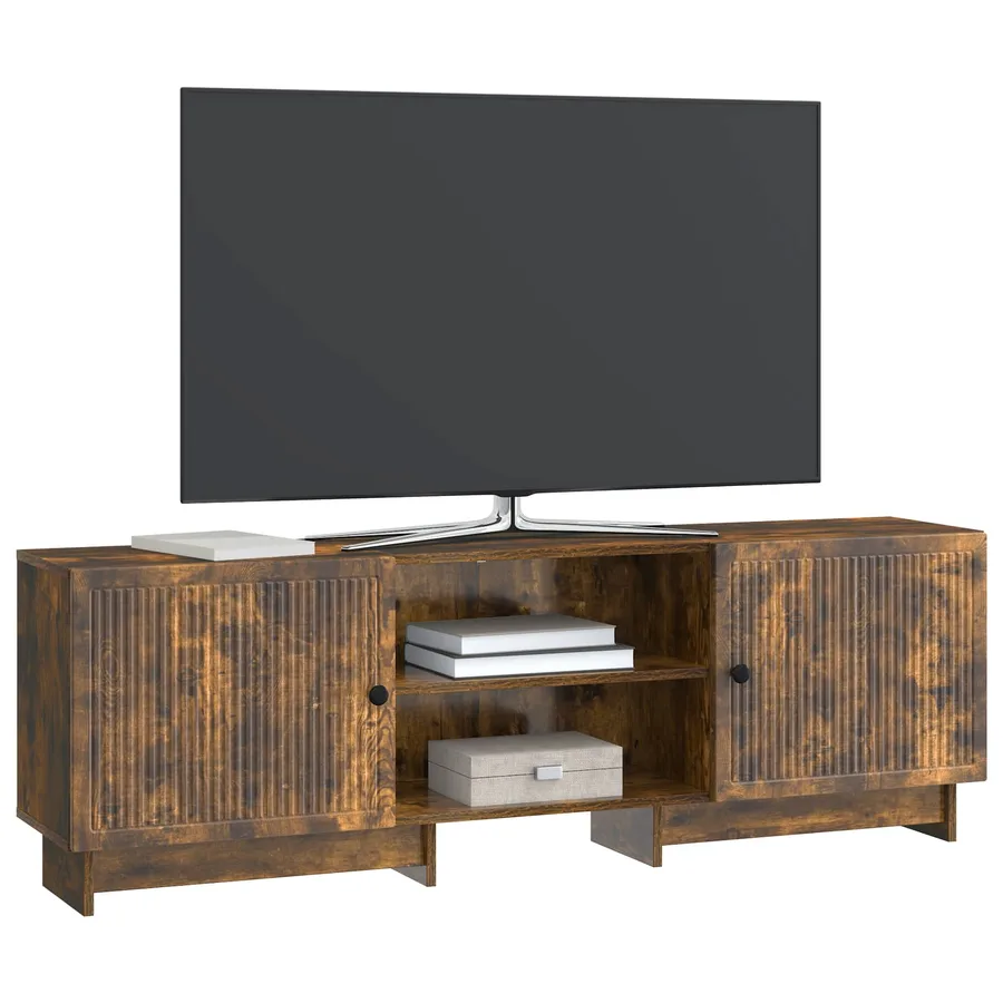 Meuble TV Chêne Fumé 150 x 31 x 50 cm Bois d’ingénierie - 3