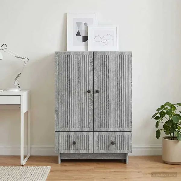 Buffet Gris Sonoma 66 x 34,5 x 95 cm Bois d’ingénierie