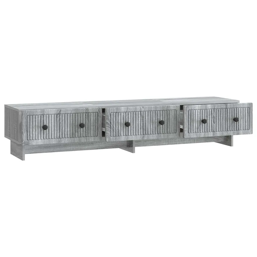 Meuble TV Sonoma gris 147 x 34,5 x 30 cm Bois d'ingénierie - 5