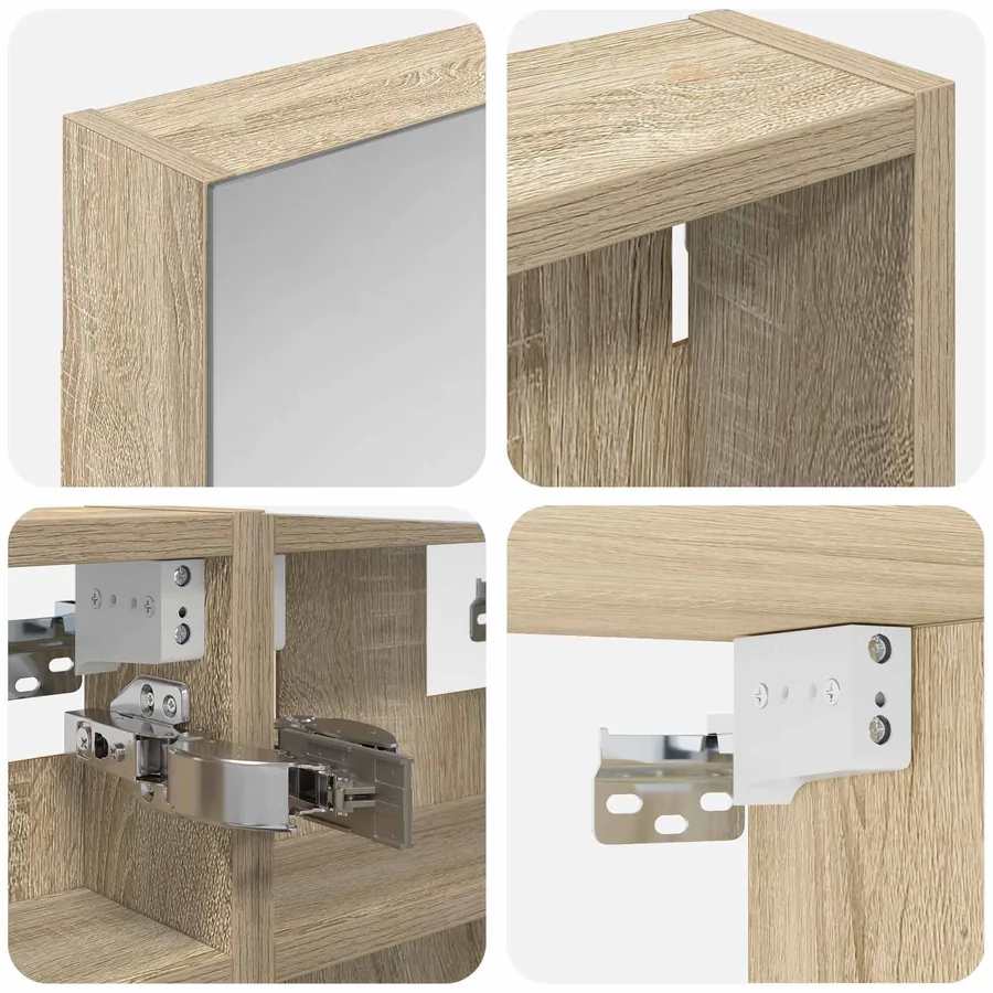 Ensemble de Meubles de Salle de Bain 3 pcs 90 x 10,5 x 50 cm - 10
