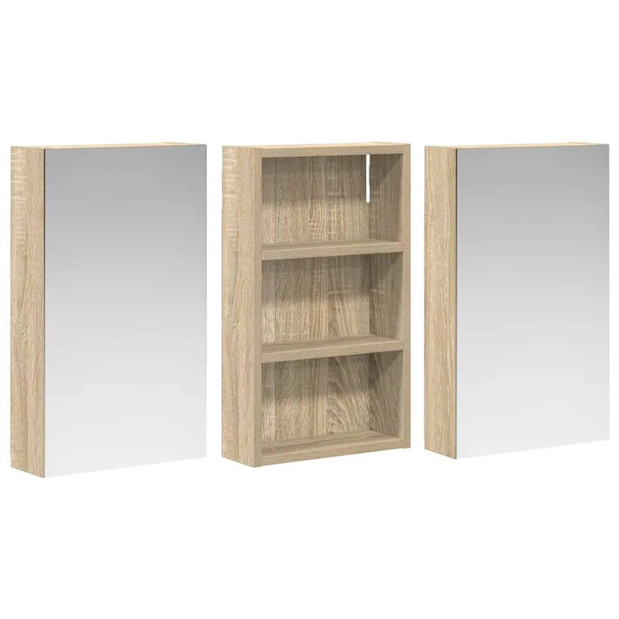 Ensemble de Meubles de Salle de Bain 3 pcs 90 x 10,5 x 50 cm - 5