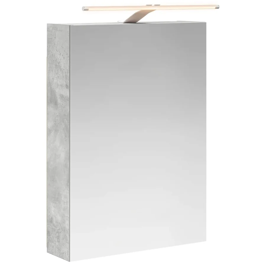 Armoire Miroir de Salle de Bain Gris béton 50 x 14,5 x 70 cm - 2