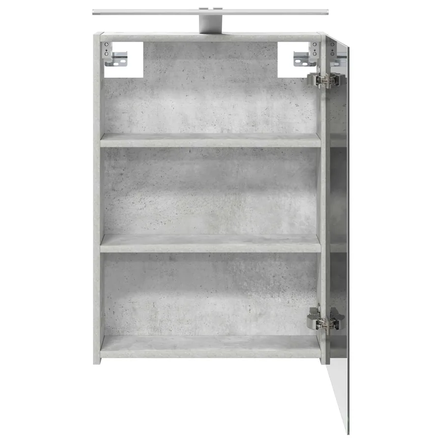 Armoire Miroir de Salle de Bain Gris béton 50 x 14,5 x 70 cm - 7