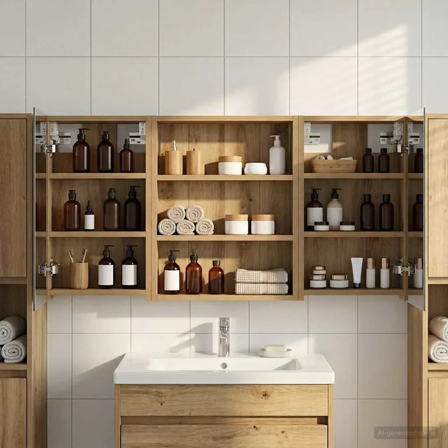 Ensemble de Meubles de Salle de Bain 3 pc 100 x 10,5 x 50 cm