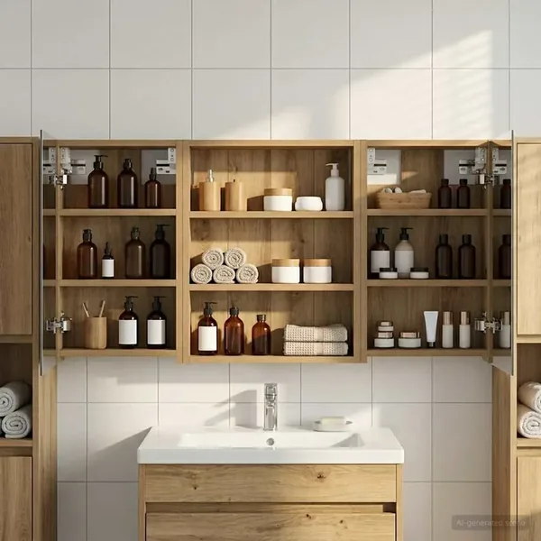 Ensemble de Meubles de Salle de Bain 3 pc 100 x 10,5 x 50 cm