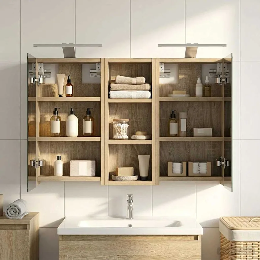 Ensemble de Meubles de Salle de Bain 3 pcs 80 x 10,5 x 50 cm
