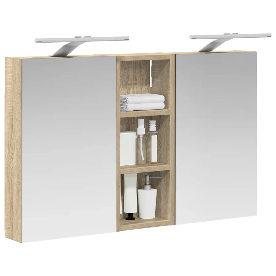 Ensemble de Meubles de Salle de Bain 3 pcs 80 x 10,5 x 50 cm - 3