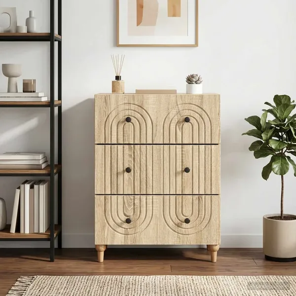 Armoire à tiroirs Chêne Sonoma 66 x 34,5 x 90 cm