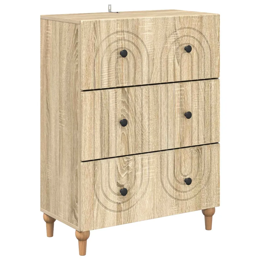 Armoire à tiroirs Chêne Sonoma 66 x 34,5 x 90 cm - 2