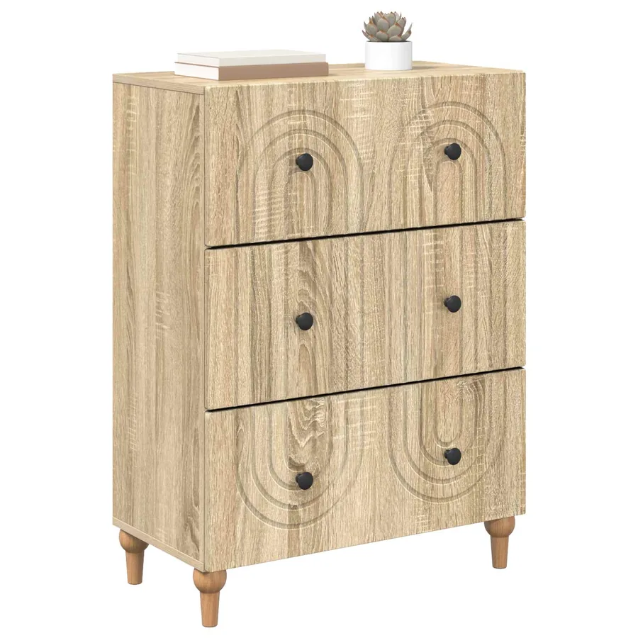 Armoire à tiroirs Chêne Sonoma 66 x 34,5 x 90 cm - 3