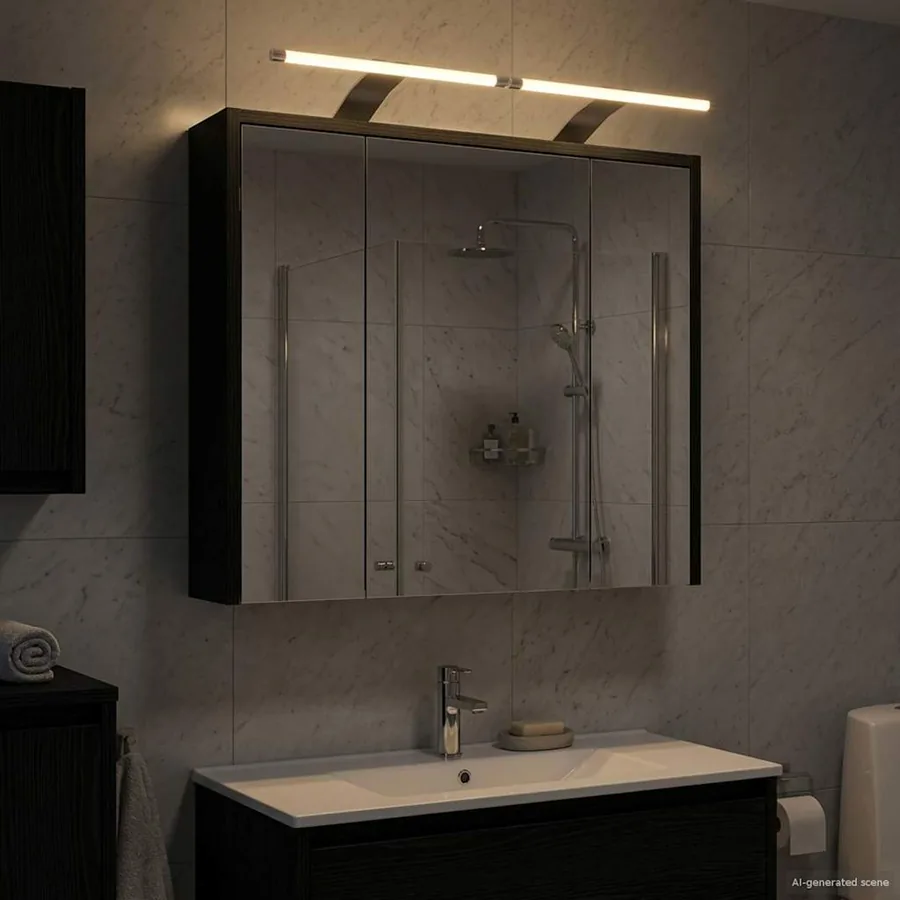 Armoire Miroir de Salle de Bain Chêne noir 63,5 x 16 x 62,5 cm