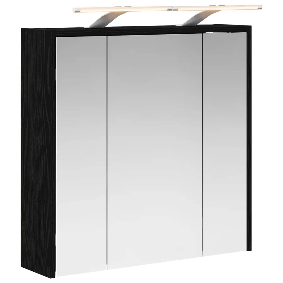 Armoire Miroir de Salle de Bain Chêne noir 63,5 x 16 x 62,5 cm - 2