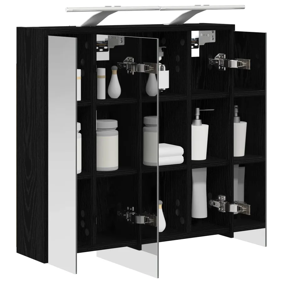 Armoire Miroir de Salle de Bain Chêne noir 63,5 x 16 x 62,5 cm - 3