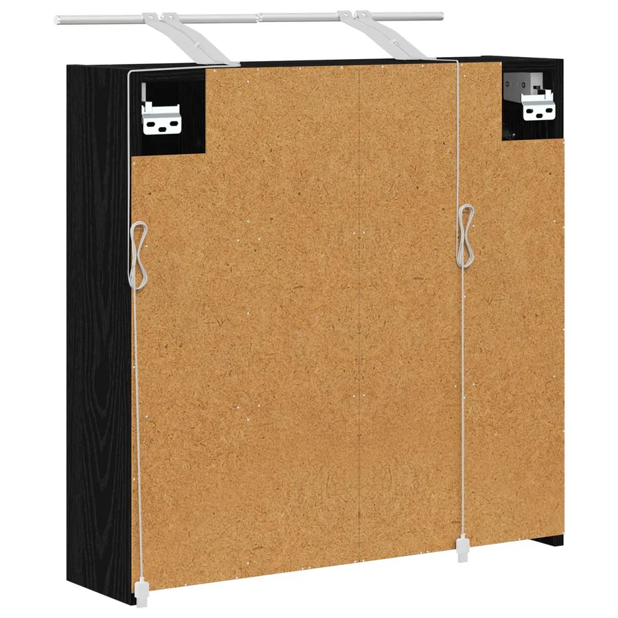 Armoire Miroir de Salle de Bain Chêne noir 63,5 x 16 x 62,5 cm - 9