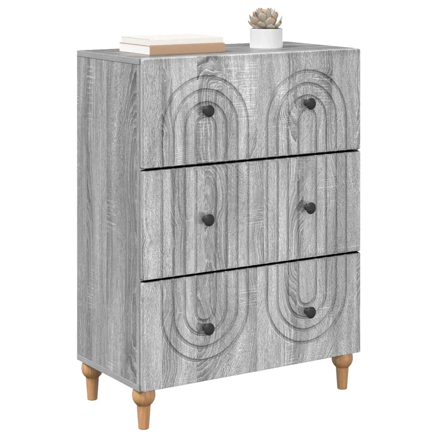 Armoire à tiroirs Sonoma gris 66 x 34,5 x 90 cm - 3