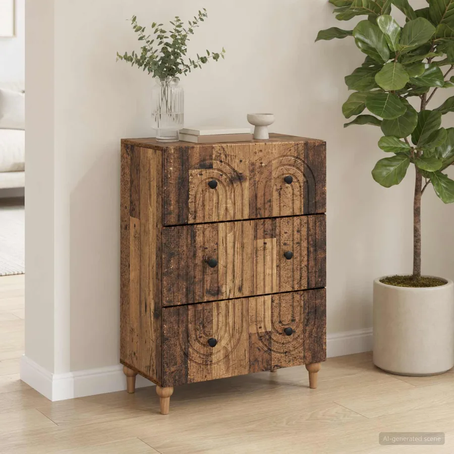 Armoire à tiroirs Bois ancien 66 x 34,5 x 90 cm