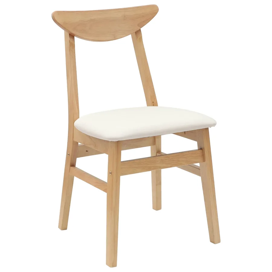 Chaises de salle à manger 2 pcs Naturel 42 x 47.5 x 81 cm - 4
