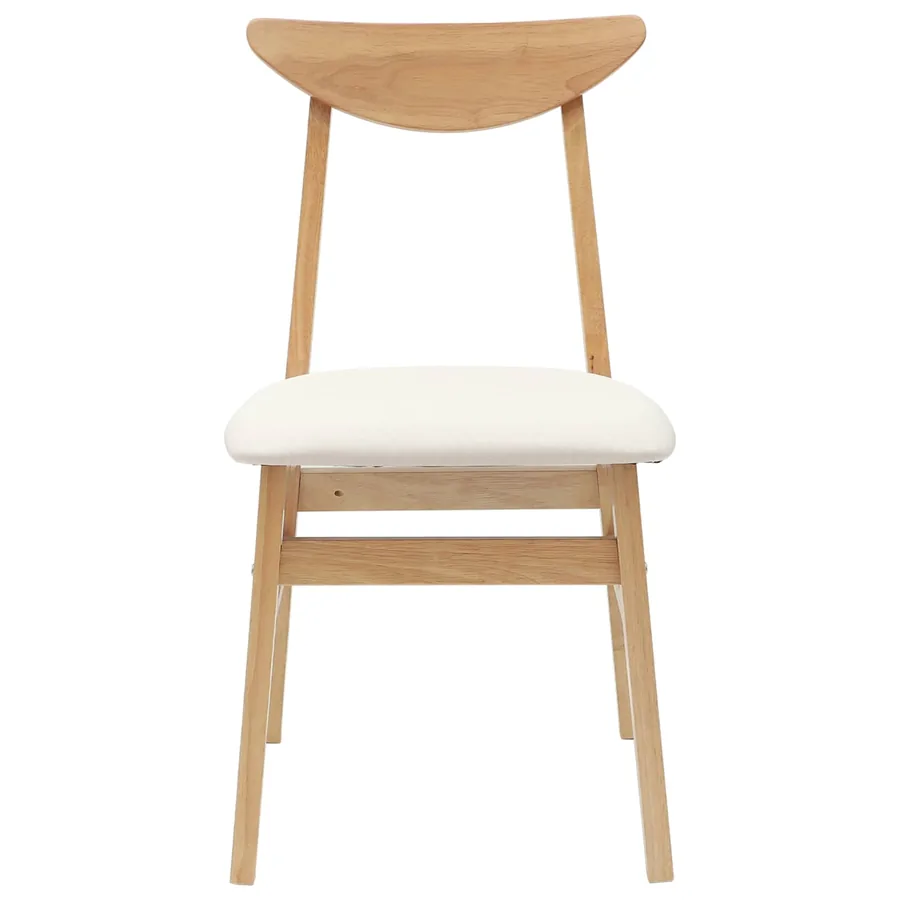 Chaises de salle à manger 2 pcs Naturel 42 x 47.5 x 81 cm - 5