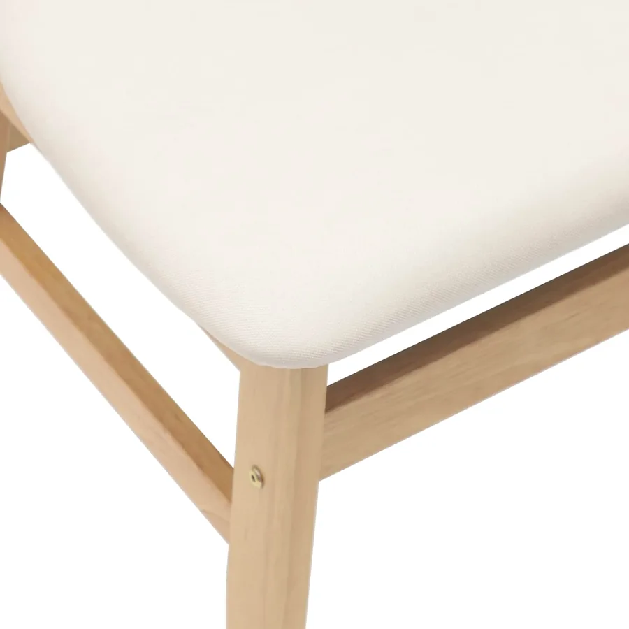 Chaises de salle à manger 2 pcs Naturel 42 x 47.5 x 81 cm - 9