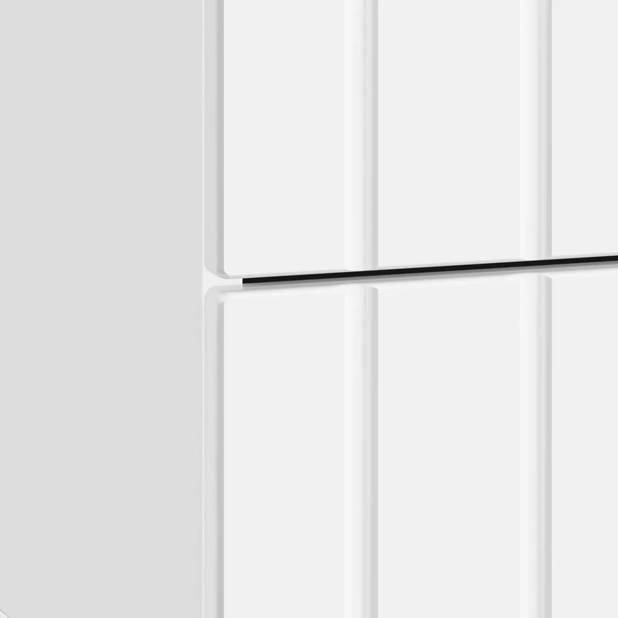Cabinet de chevet 2 pcs Blanc brillant 43 x 34,5 x 49,5 cm - 10