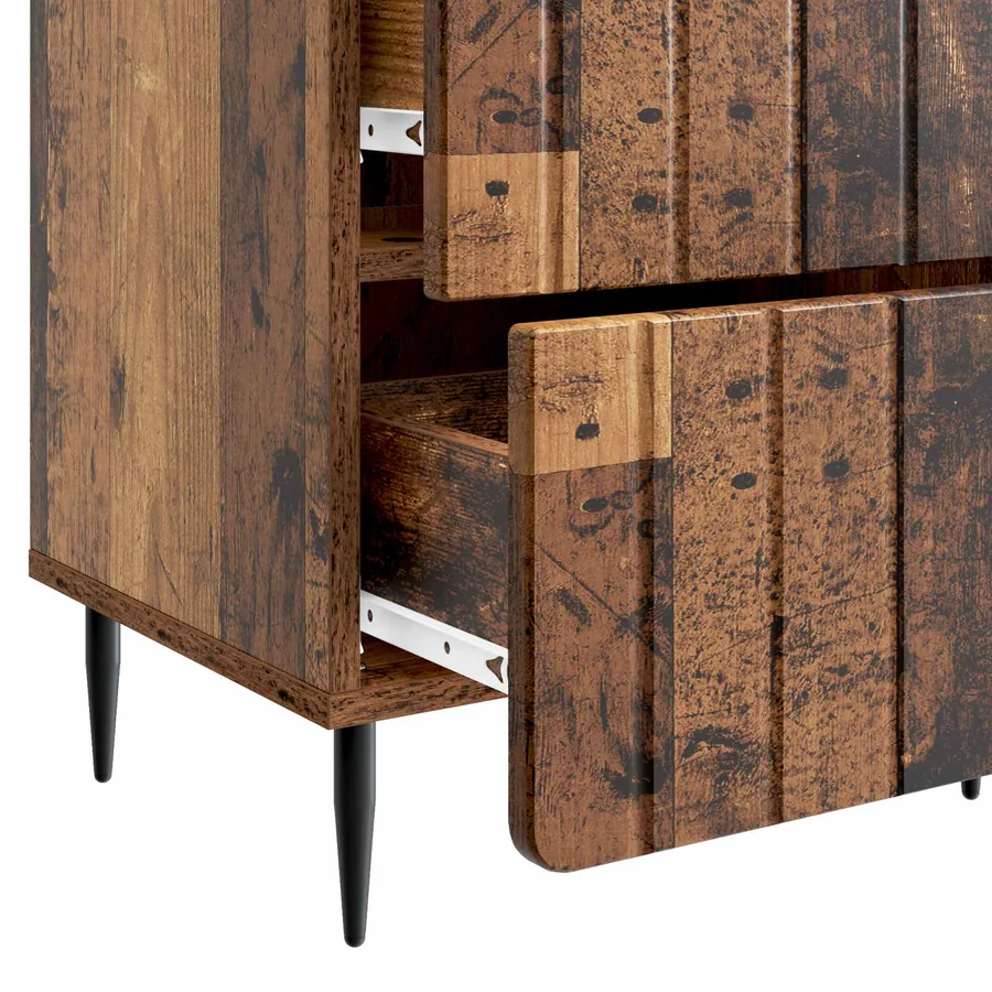 Cabinet de chevet 2 pcs Bois ancien 43 x 34,5 x 49,5 cm - 11