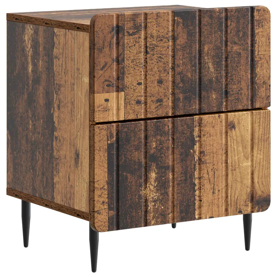 Cabinet de chevet 2 pcs Bois ancien 43 x 34,5 x 49,5 cm - 5