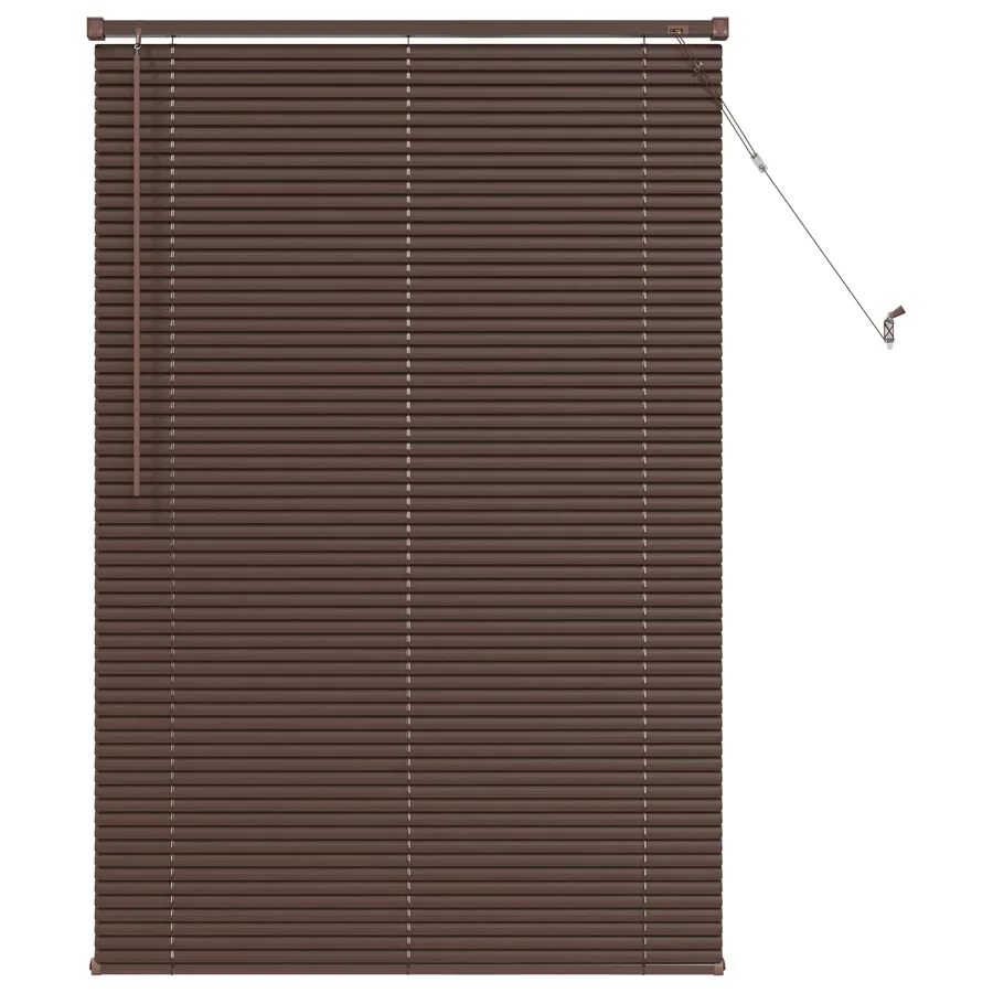 Store Vénitien Marron foncé avec motif 150 x 80 cm 25 mm PVC - 2
