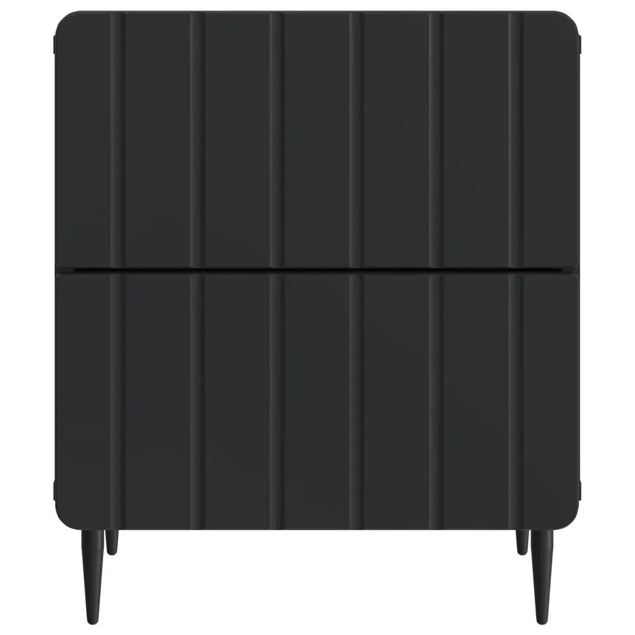 Cabinet de chevet Noir 43 x 34,5 x 49,5 cm Bois d'ingénierie - 5
