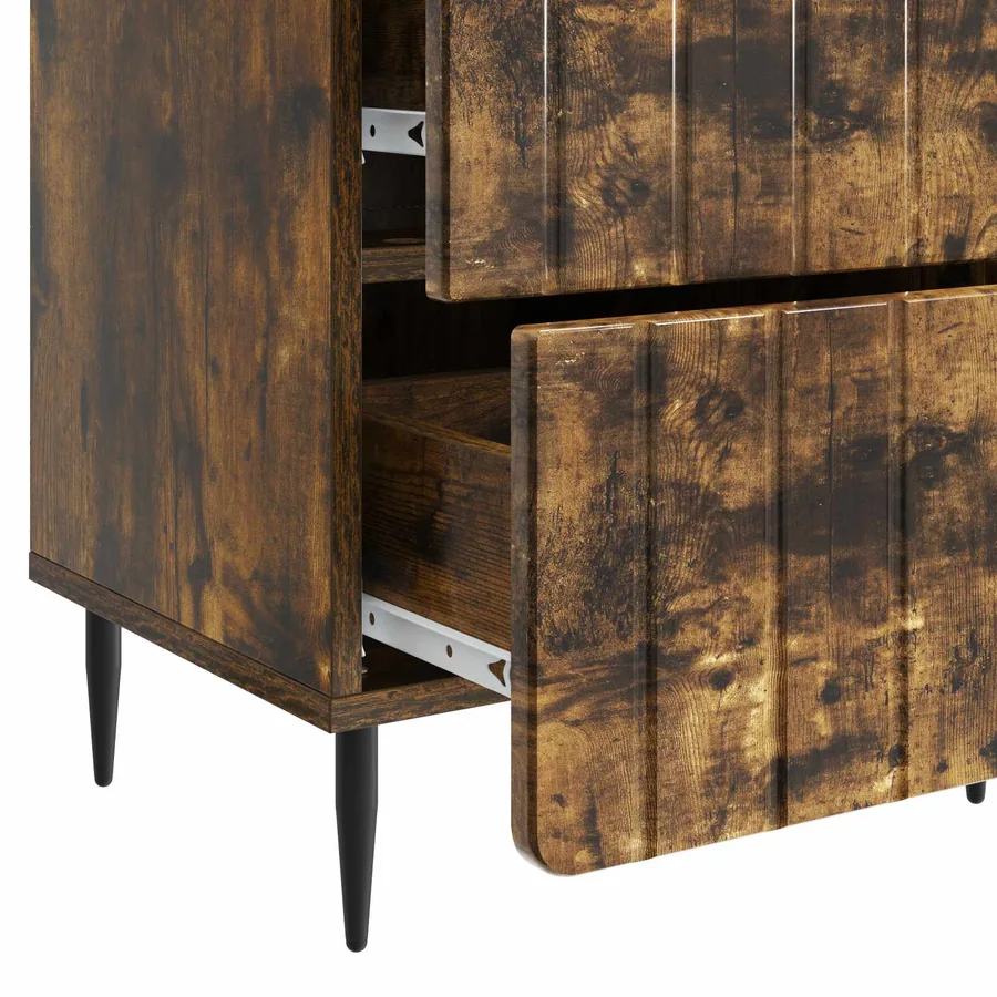 Cabinet de chevet 2 pcs Chêne fumé 43 x 34,5 x 49,5 cm - 11