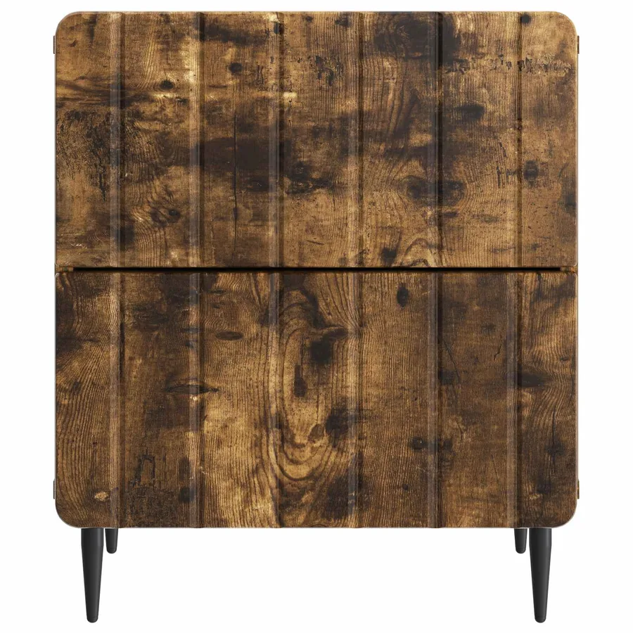 Cabinet de chevet 2 pcs Chêne fumé 43 x 34,5 x 49,5 cm - 7