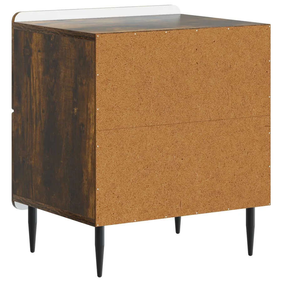 Cabinet de chevet 2 pcs Chêne fumé 43 x 34,5 x 49,5 cm - 9