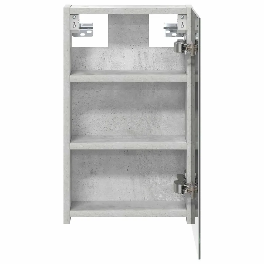 Armoire Miroir de Salle de Bain Gris béton 30 x 10,5 x 50 cm - 6