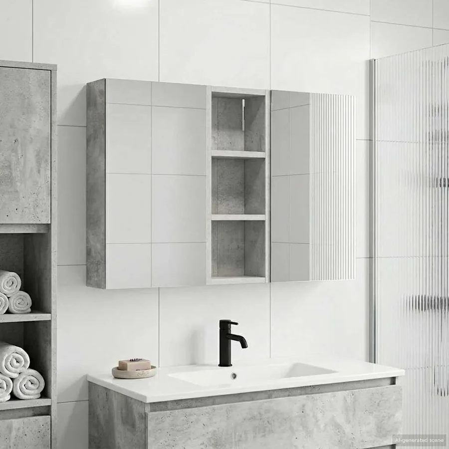 Ensemble de Meubles de Salle de Bain 3 pcs 80 x 10,5 x 50 cm