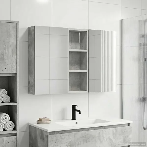 Ensemble de Meubles de Salle de Bain 3 pcs 80 x 10,5 x 50 cm