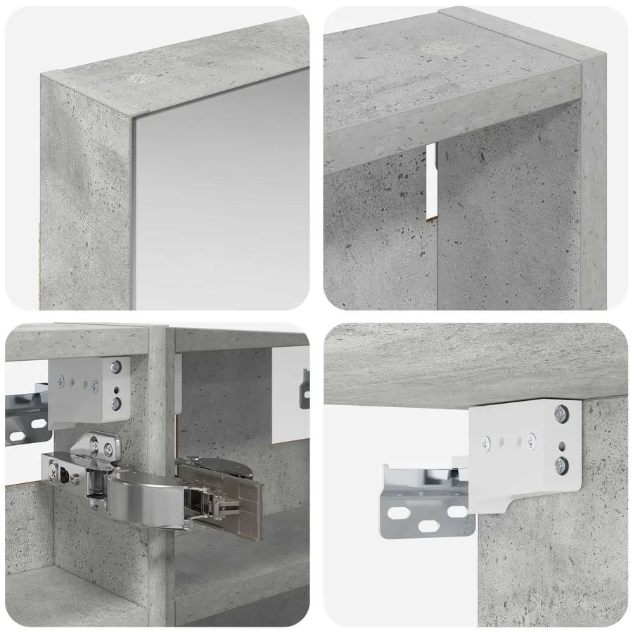 Ensemble de Meubles de Salle de Bain 3 pcs 80 x 10,5 x 50 cm - 8