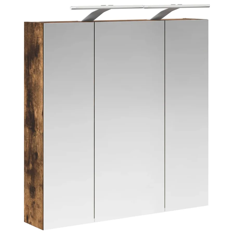 Armoire Miroir de Salle de Bain Chêne fumé 70 x 14,5 x 70 cm - 5
