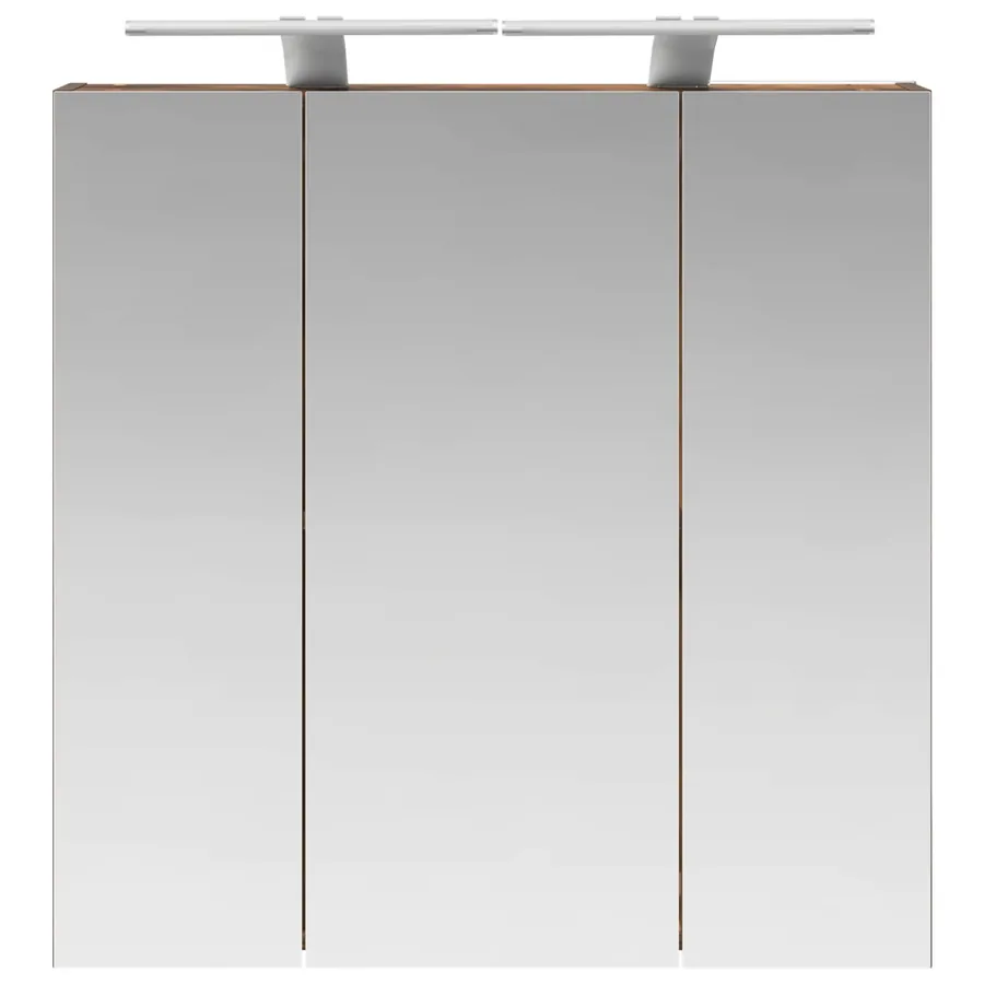 Armoire Miroir de Salle de Bain Chêne fumé 70 x 14,5 x 70 cm - 6