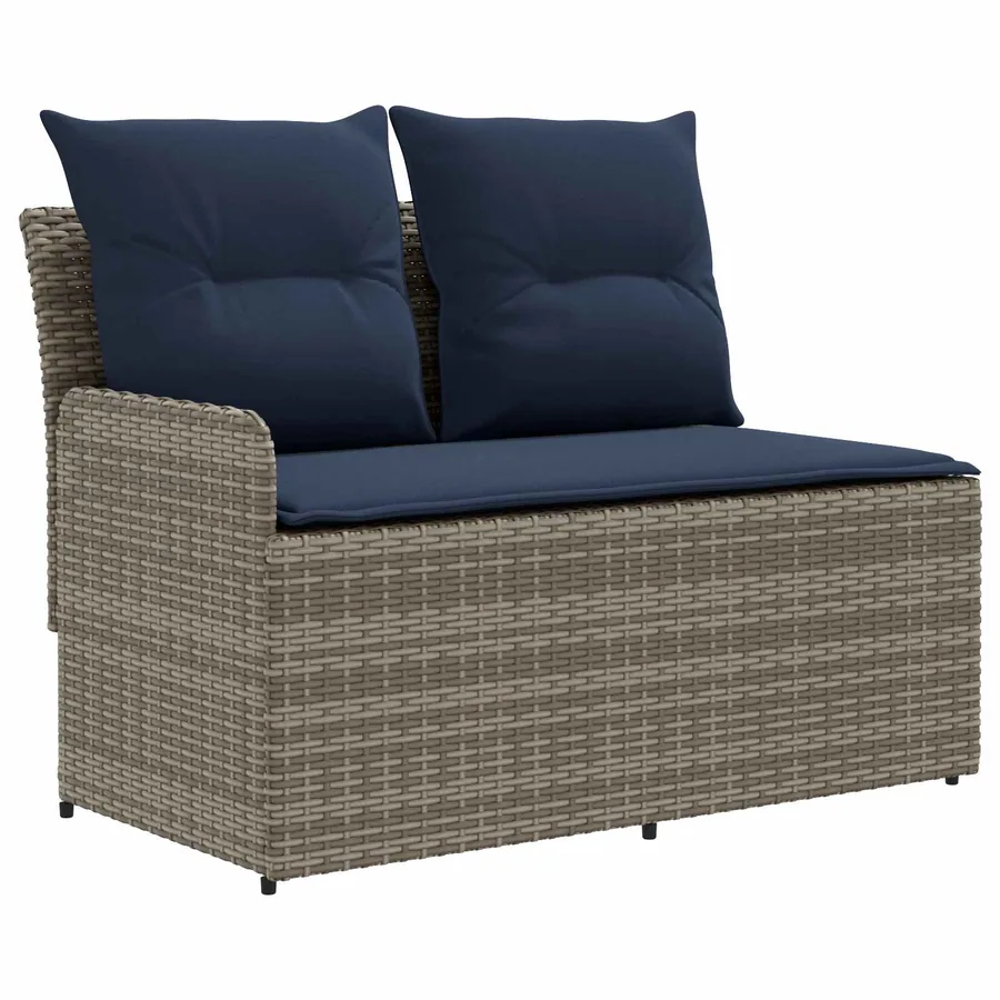 Sofa de jardin avec accoudoirs et sofa d'angle 2 Pièce Rotin PE - 5