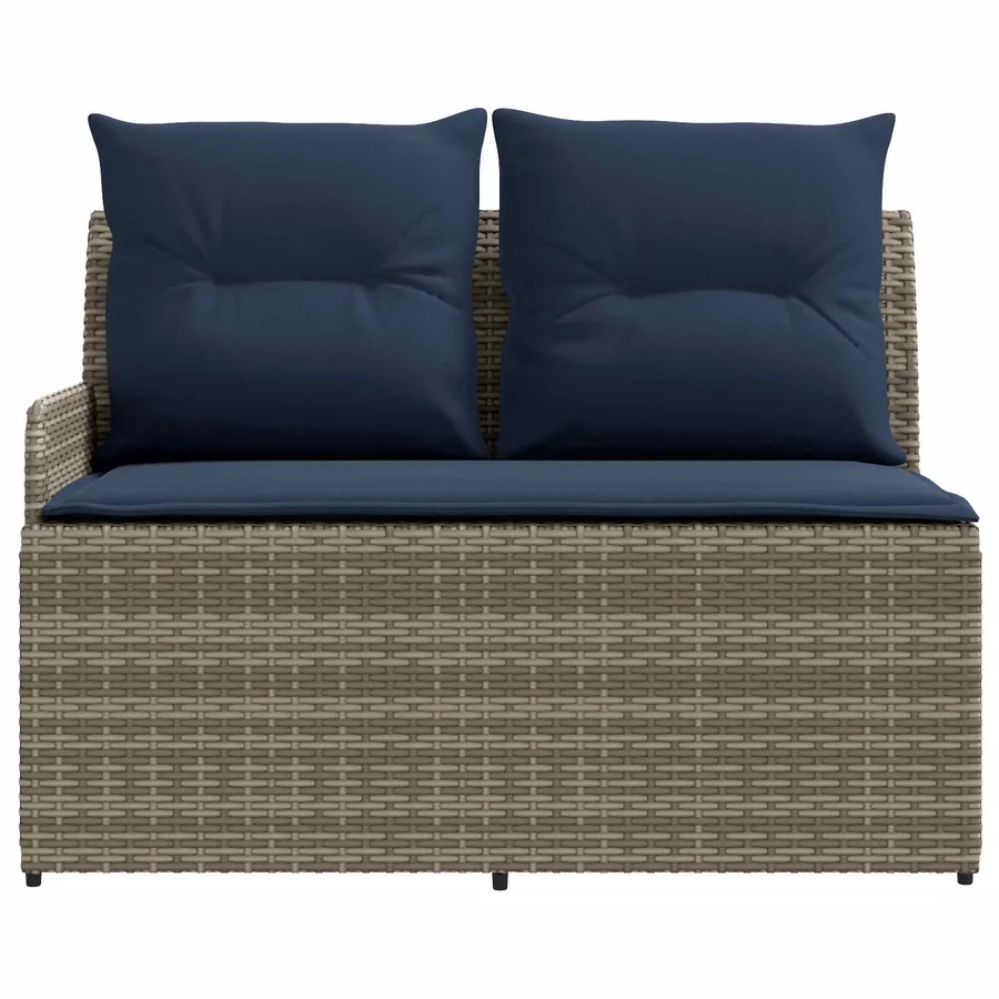 Sofa de jardin avec accoudoirs et sofa d'angle 2 Pièce Rotin PE - 7