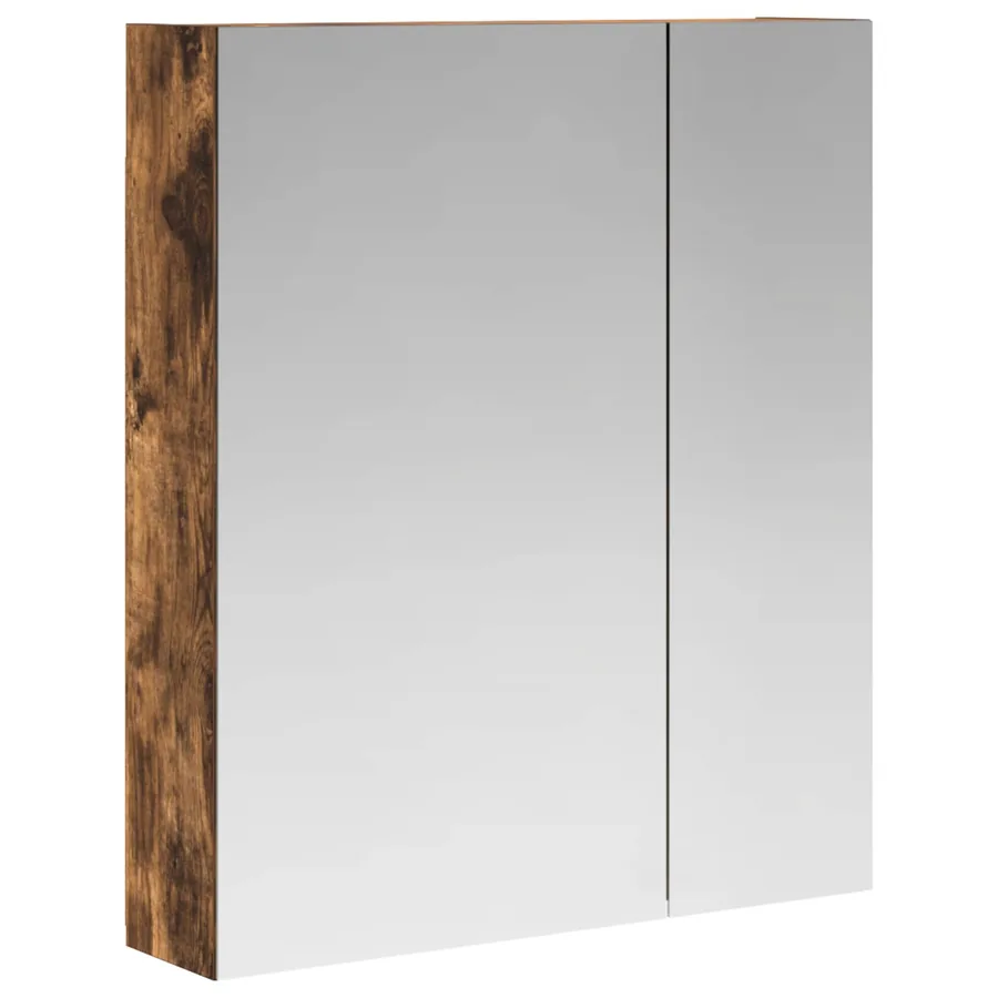 Armoire Miroir de Salle de Bain Chêne fumé 60 x 14,5 x 70 cm - 2