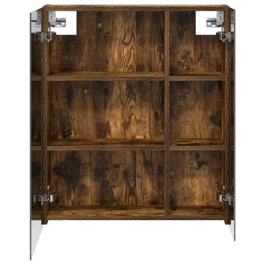 Armoire Miroir de Salle de Bain Chêne fumé 60 x 14,5 x 70 cm - 6