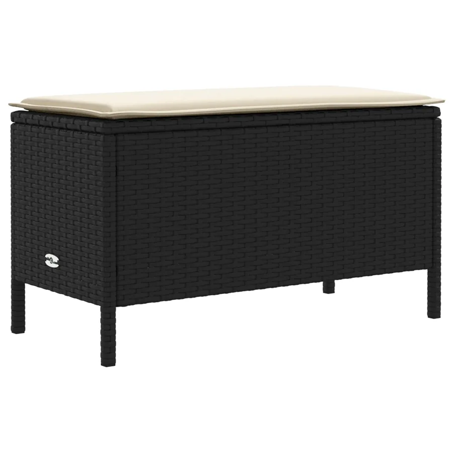Ensembles de meubles avec oreiller 5 pcs Noir et Crème Rotin PE - 7