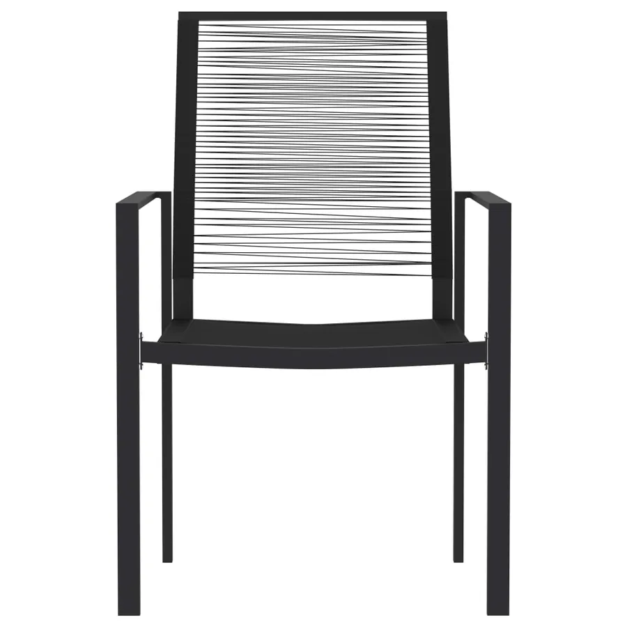 Ensemble à manger de jardin 5 pcs Noir - 4
