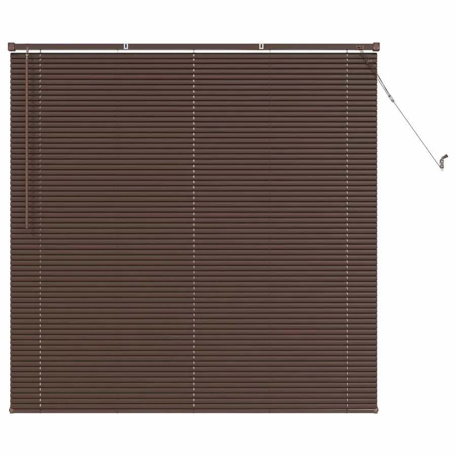 Store Vénitien Marron foncé avec motif 150 x 150 cm 25 mm PVC - 2
