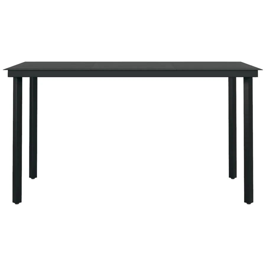 Ensemble à manger de jardin avec coussins 5 pcs Noir - 9