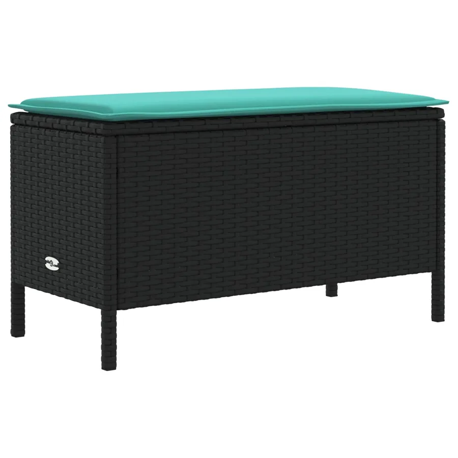 Ensembles de meubles 5 pcs Noir et turquoise Rotin PE - 7