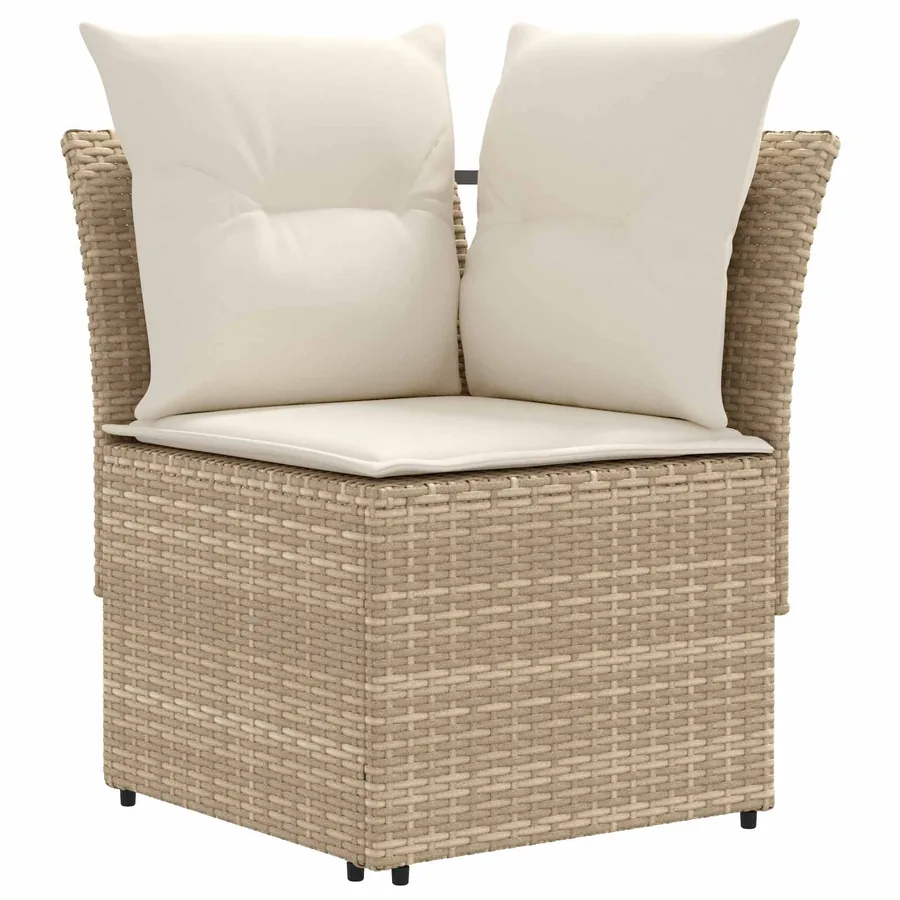 Ensembles de meubles 6 pcs Beige et crème Rotin PE - 4